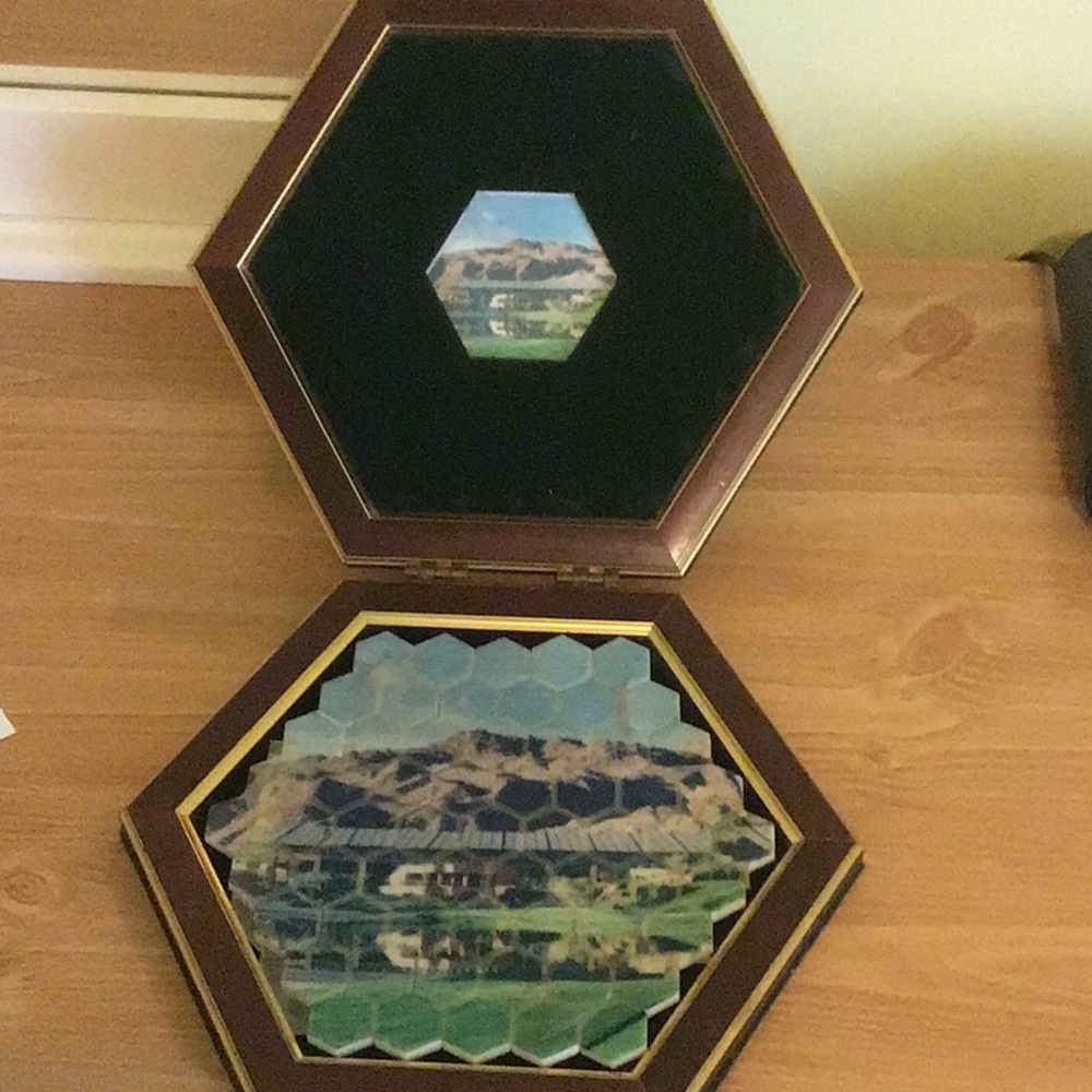 Vintage mosaic tile puzzle.